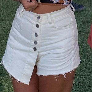 Vestique White denim skort